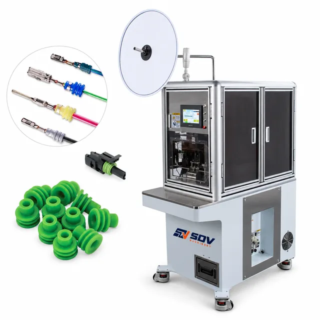 Semi-Automatic Waterproof Plug Loading, Wire Stripping & Terminal Crimping Machine(0.2-2.5mm²) EW-5030