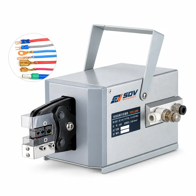 Portable Pneumatic Wire Terminal Crimping Machine with 2.0T Output Force (Interchangeable Dies) FEK-20M