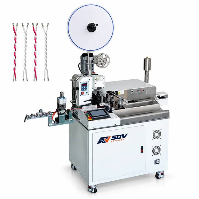 Fully Automatic Wire Crimping, Twisting & Tinning Machine (AWG34–18) EW-22G+T