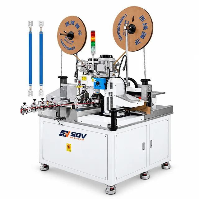 Automatic 5 Wires Double Head Wire Crimping Machine EW-22S